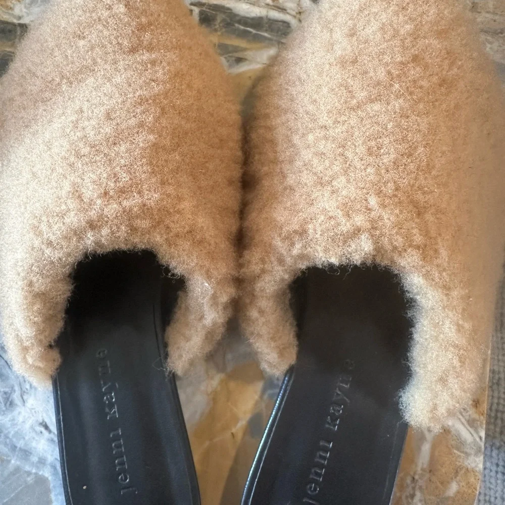 Jenni Kayne Tan Shearling Slides - Picture 5 of 5